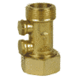 EA251S - EA Antipollution non return valve with 2 brass drain cocks - length 58 mm - female/male