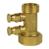 EA251SPU - EA Antipollution non return valve with 2 brass drain cocks - length 58 mm - female/male