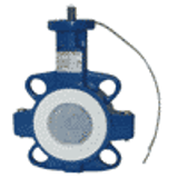 LYCENE-WAF - Butterfly valve with PTFE liner  - wafer - bare shaft