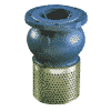 302 - Guided  Foot check valve with cast iron epoxy coated body with galvanised steel stainer - 02 system - with PN10 flange