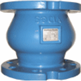 462 - Guided check valve with cast iron epoxy coated body - 02 system - with PN10 flange