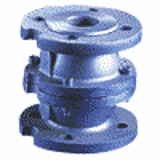 407 - Membrane check valve with cast iron epoxy coated body - M system - with PN10 flanges
