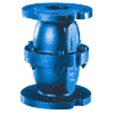 447 - Membrane check valve with cast iron epoxy coated body -length EN558-1 serie 48 - M system - with PN10 flanges
